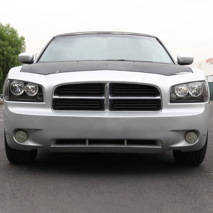 Ronnin - Fits 2006-2010 Dodge Charger Factory Replacement Halogen Headlights Assembly Pair | Black