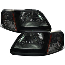 Ronnin - Fits 1997-2004 Ford F150 Expedition Headlights + Corner Parking Signal Lamps Replacement Assembly Pair | Smoke