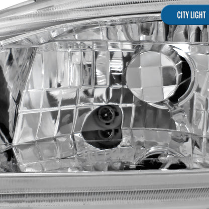 Ronnin - Fits 1992-1995 Honda Civic Factory Replacement Headlights Assembly Pair | Chrome