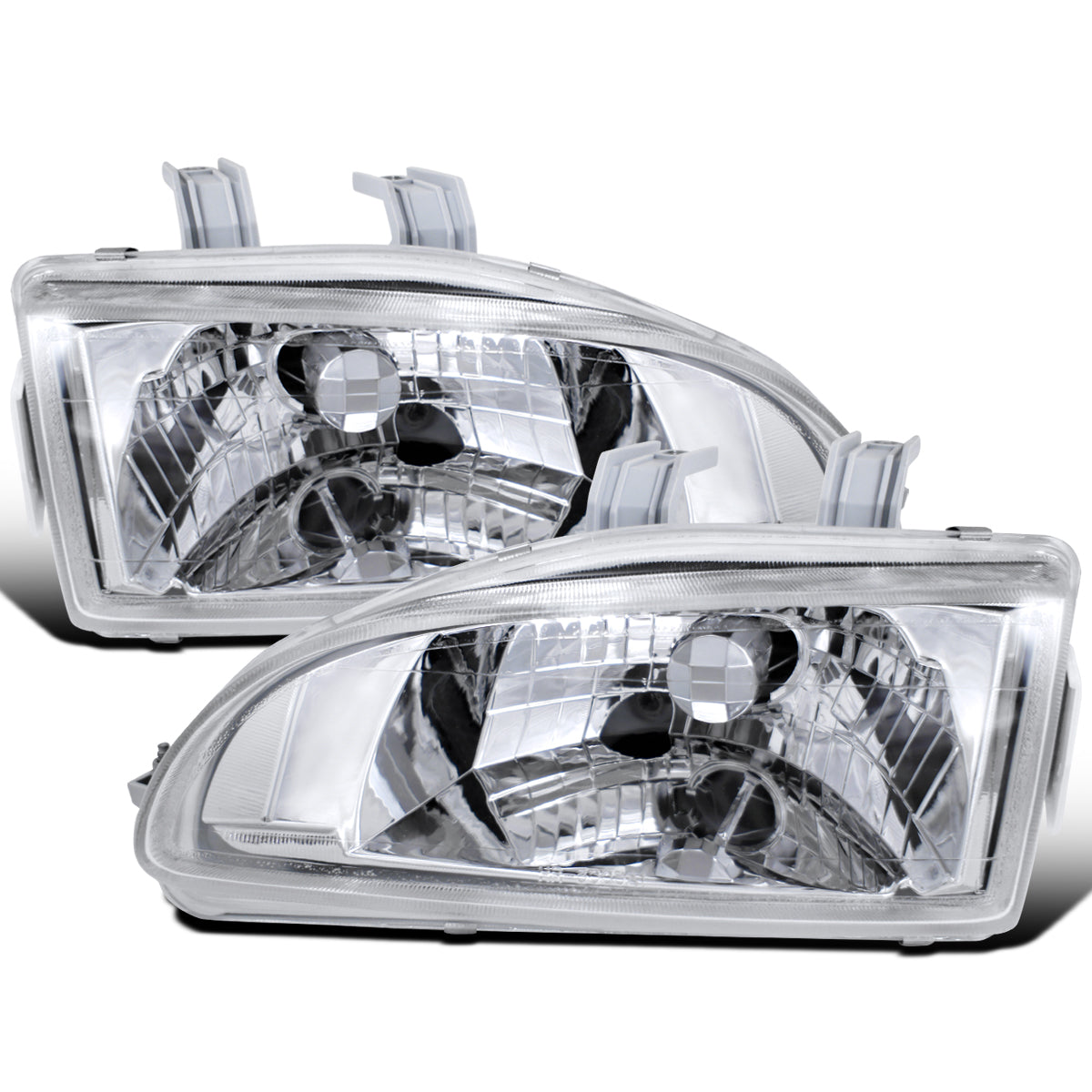 Ronnin - Fits 1992-1995 Honda Civic Factory Replacement Headlights Assembly Pair | Chrome