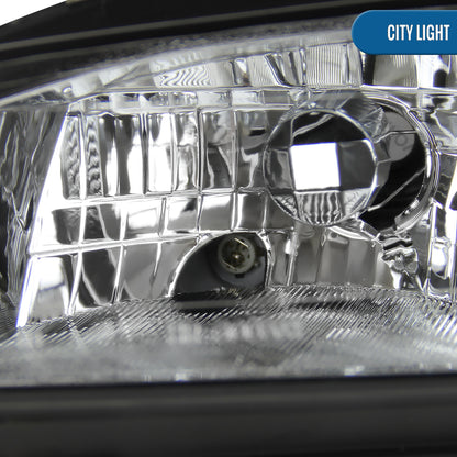 Ronnin - Fits 1992-1995 Honda Civic EG EJ Replacement Headlights Assembly Pair | Black