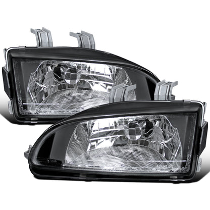 Ronnin - Fits 1992-1995 Honda Civic EG EJ Replacement Headlights Assembly Pair | Black