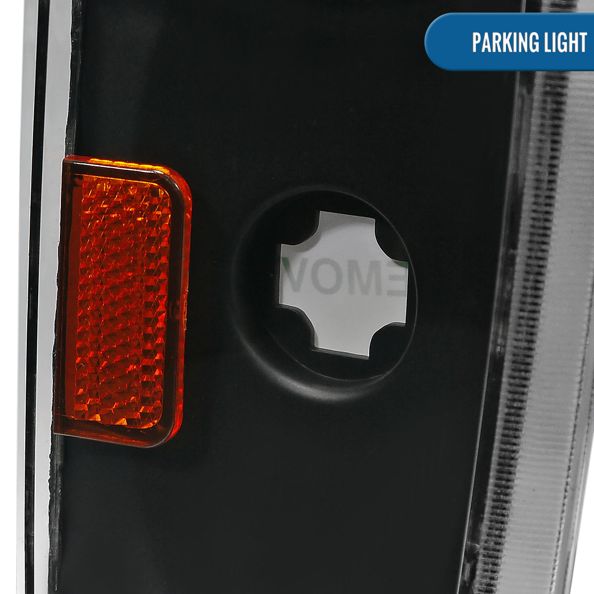 1988-1993 GMC Chevy Sierra Yukon C/K Blazer Silverado Suburban Corner Lights Pair | Black
