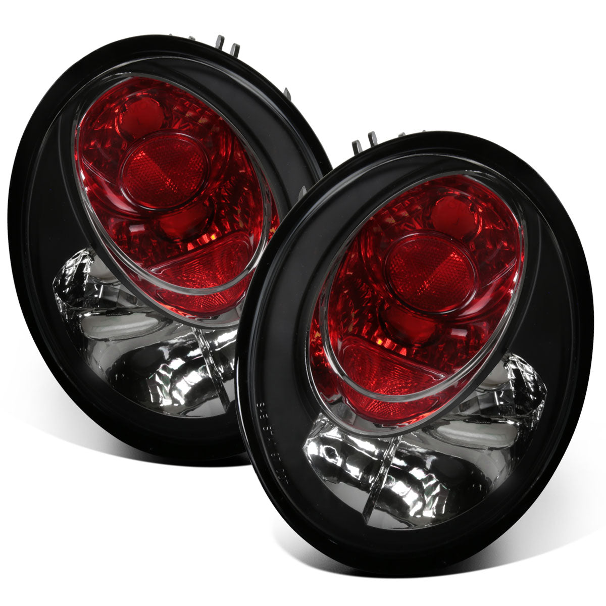 1998-2005 Volkswagen Beetle Tail Lights Replacement Assembly Pair | Black