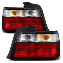 Ronnin - Fits 1992-1998 BMW 325i 328i Sedan Tail Lights Assembly Pair | Red Clear