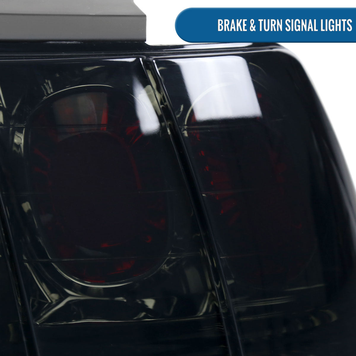 Ronnin - Fits 1999-2004 Ford Mustang Tail Lights Assembly Replacement Pair | Smoke