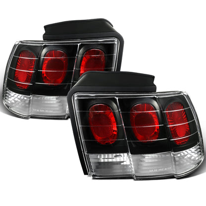 Ronnin - Fits 1999-2004 Ford Mustang Tail Lights Assembly Replacement Pair | Black