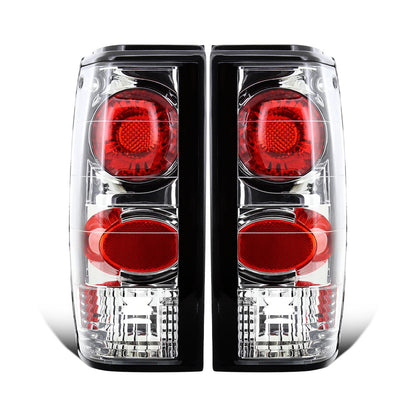 Ronnin - Fits 1982-1993 Chevy S10 1983-1994 S10 Blazer 1983-1990 GMC S15 1991-1993 Sonoma 1992-1994 Jimmy Tail Lights Replacement Pair | Chrome