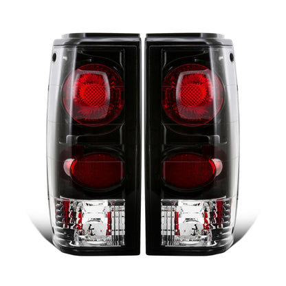Ronnin - Fits 1982-1993 Chevy S10 1983-1994 S10 Blazer 1983-1990 GMC S15 1991-1993 Sonoma 1992-1994 Jimmy Tail Lights Replacement Pair | Black