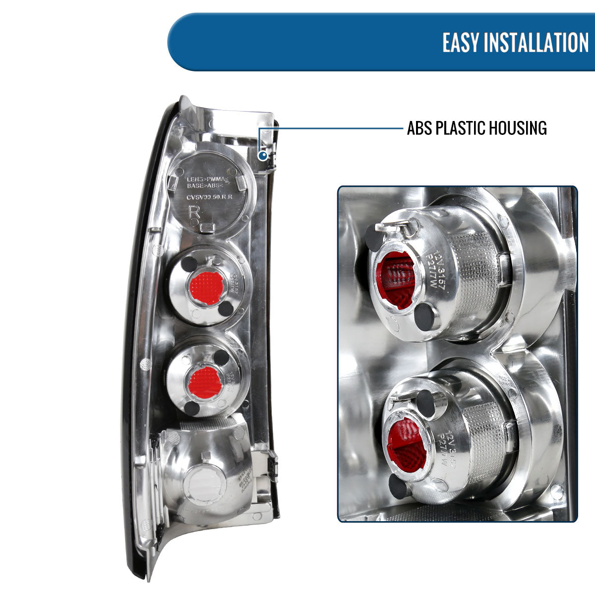 Ronnin - Fits 1999-2002 Chevy Silverado 1999-2007 Sierra Pickup Tail Lights Replacement Rear Brake Lamps Assembly Pair | Smoke