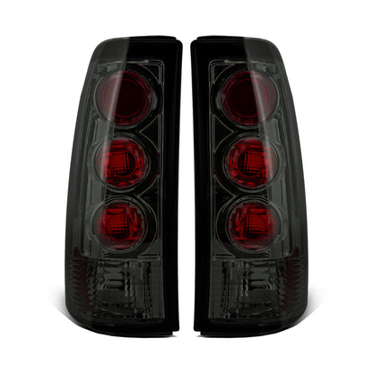 Ronnin - Fits 1999-2002 Chevy Silverado 1999-2007 Sierra Pickup Tail Lights Replacement Rear Brake Lamps Assembly Pair | Smoke