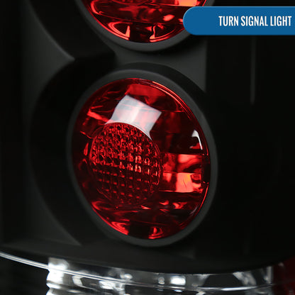 Ronnin - Fits 1999-2002 Chevy Silverado 1999-2007 Sierra Pickup Tail Lights Replacement Rear Brake Lamps Assembly Pair | Black