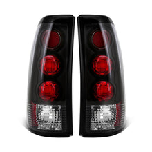 Ronnin - Fits 1999-2002 Chevy Silverado 1999-2007 Sierra Pickup Tail Lights Replacement Rear Brake Lamps Assembly Pair | Black