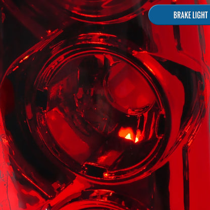 Ronnin - Fits 1999-2002 Chevy Silverado 1999-2007 Sierra Pickup Tail Lights Replacement Rear Brake Lamps Assembly Pair | Red