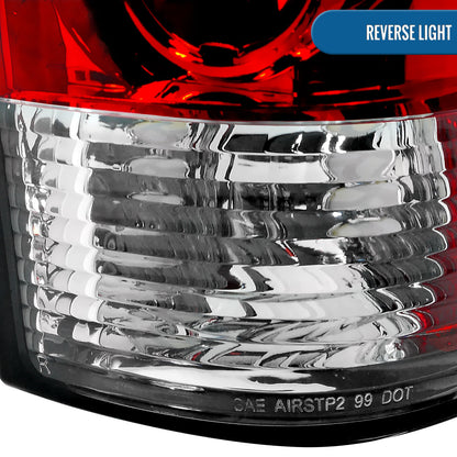 Ronnin - Fits 1999-2002 Chevy Silverado 1999-2007 Sierra Pickup Tail Lights Replacement Rear Brake Lamps Assembly Pair | Red