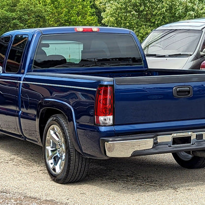 Ronnin - Fits 1999-2002 Chevy Silverado 1999-2007 Sierra Pickup Tail Lights Replacement Rear Brake Lamps Assembly Pair | Red