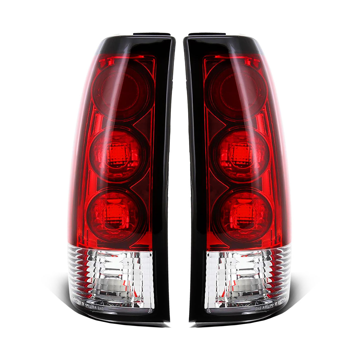Ronnin - Fits 1999-2002 Chevy Silverado 1999-2007 Sierra Pickup Tail Lights Replacement Rear Brake Lamps Assembly Pair | Red