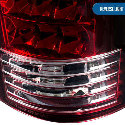 1988-2000 Chevy GMC C/K C10 Silverado Blazer Tahoe Cadillac Escalade LED Integrated Brake and Turn Signals Tail Lights Assembly Pair | Red