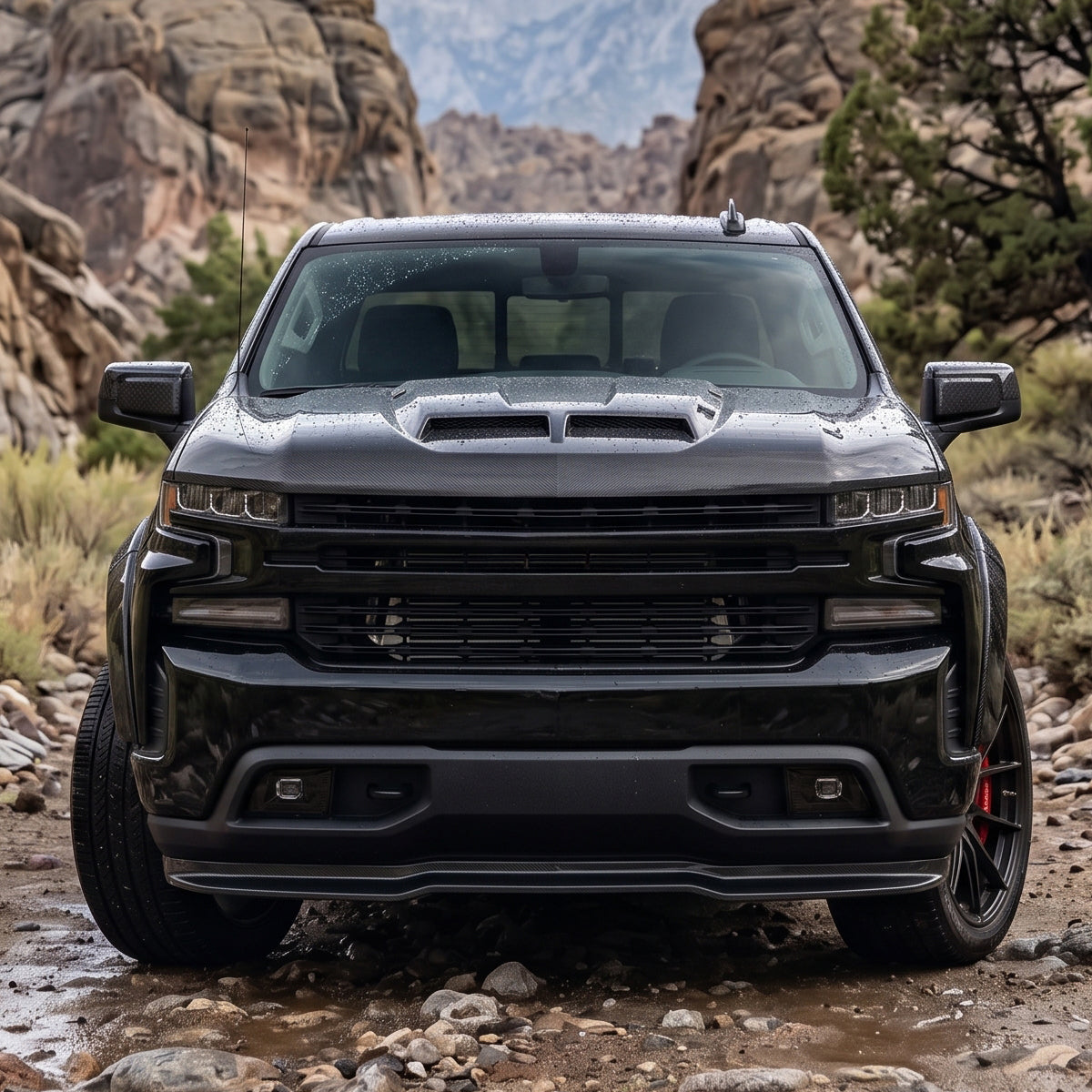 2019-2022 Chevy Silverado 1500 2500HD 3500HD LED Fog Lights Pair | Black Smoke
