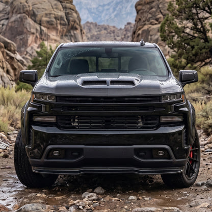 2019-2022 Chevy Silverado 1500 2500HD 3500HD LED Fog Lights Pair | Black Smoke
