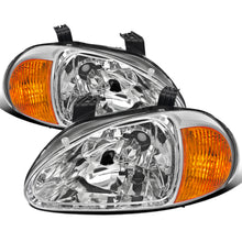 1993-1997 Honda Del Sol Replacement Halogen Headlights Assembly Pair | Chrome