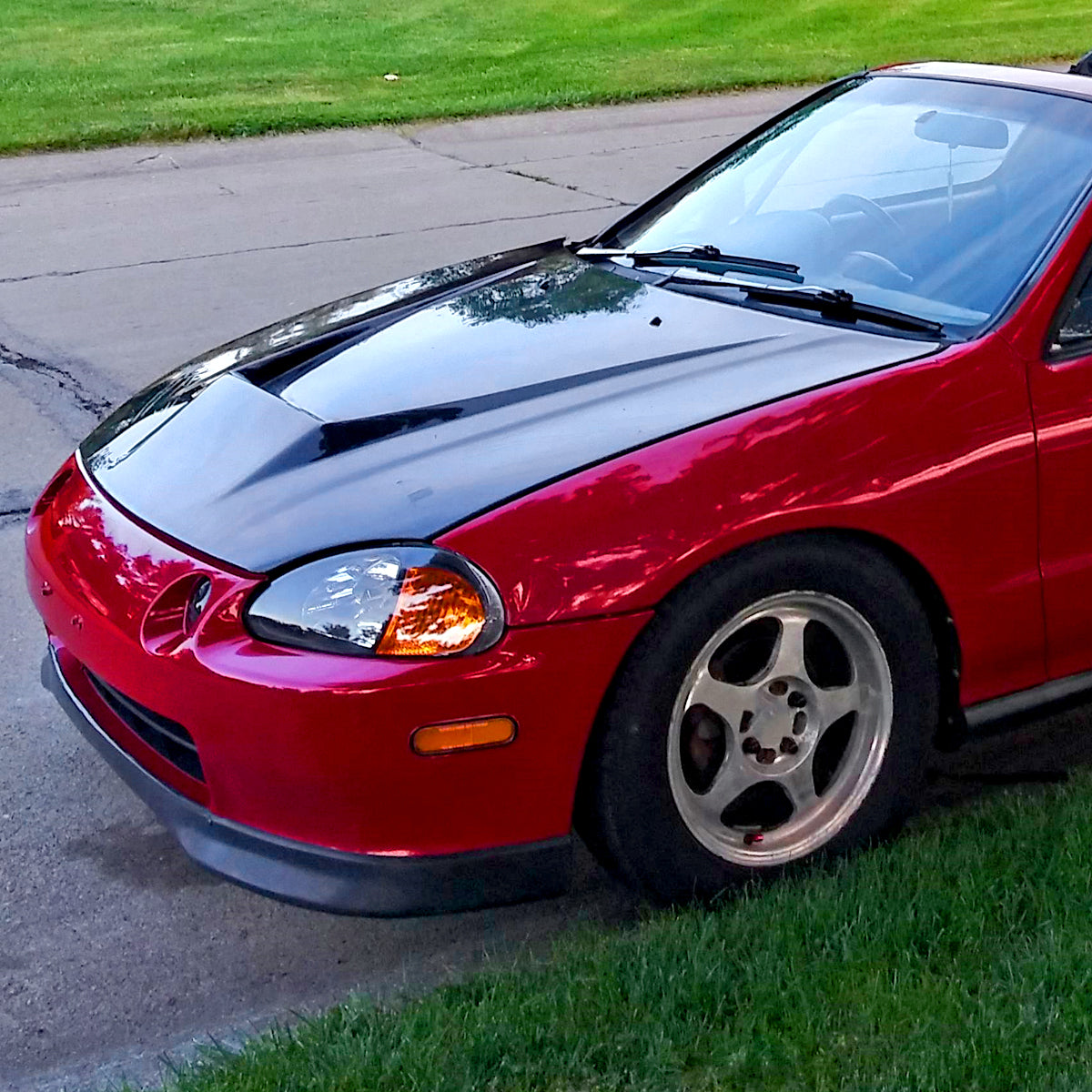 Ronnin - Se adapta a Honda Del Sol 1993-1997 Par de ensamblaje de faros delanteros halógenos de repuesto | Negro