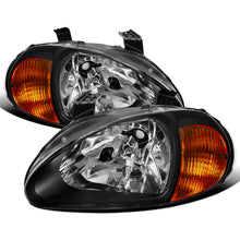 Ronnin - Se adapta a Honda Del Sol 1993-1997 Par de ensamblaje de faros delanteros halógenos de repuesto | Negro