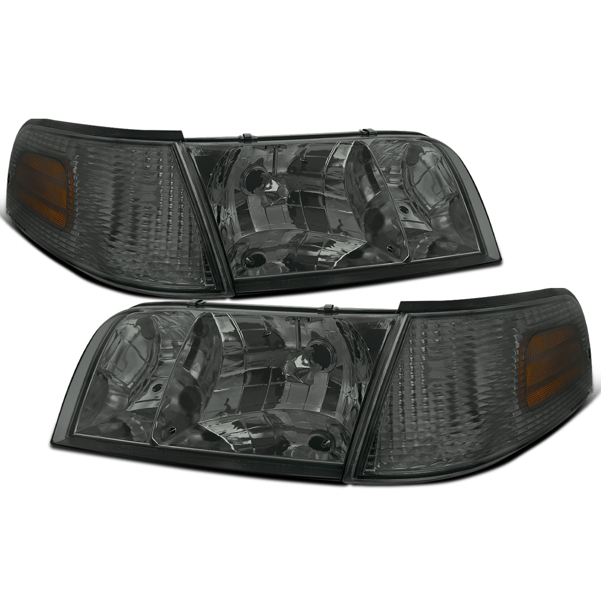 1998-2011 Ford Crown Victoria Corner + Headlights Pair | Smoke