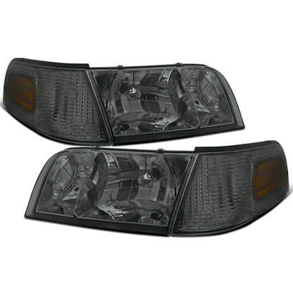 1998-2011 Ford Crown Victoria Corner + Headlights Pair | Smoke