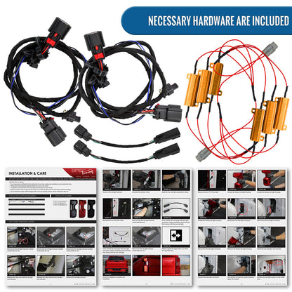 2019-2026 Chevy Silverado 1500 2500HD 3500HD Tail Lights Full LED Integrated Brake and Turn Signals Pair | Black Smoke