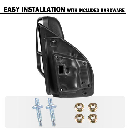 2015-2020 Ford F-150 Pickup Truck Manually Adjustable Manually Fold and Telescope Towing Mirrors Pair