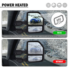2015-2020 Ford F-150 Pickup Truck Power Adjustable Power Heated Manually Fold and Telescope Towing Mirrors Pair