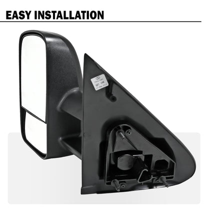 1997-2003 Ford F150 1997-1999 Ford F250 Manually Adjustable Manually Fold and Telescope Towing Mirrors Pair