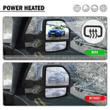 2017-2019 Ford F250 F350 F450 F550 Power Adjustable Power Heated Manually Fold and Telescope Towing Mirrors Pair