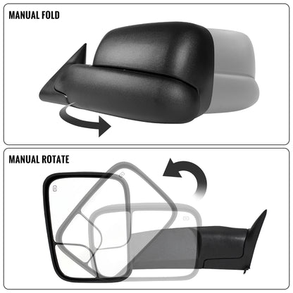 1998-2002 Dodge Ram 1500 2500 3500 Towing Mirrors Pair