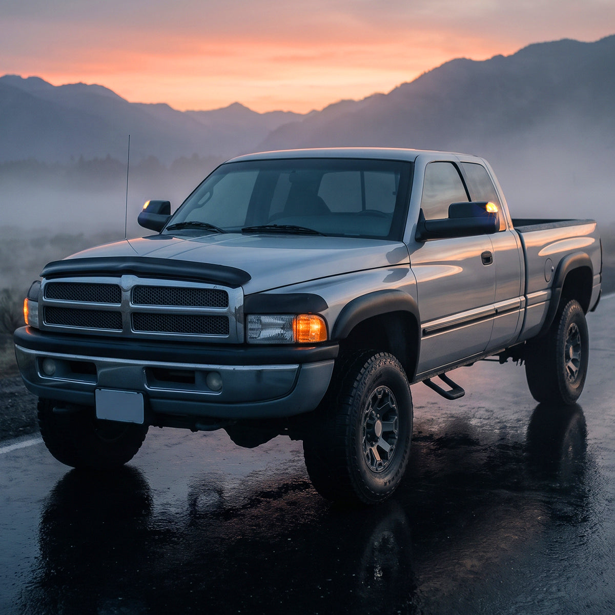 1998-2002 Dodge Ram 1500 2500 3500 Power Adjustable Power Heated LED turn signal Lights Towing Mirrors Pair