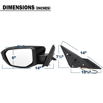 2016-2021 Honda Civic Power Adjustable Mirror Driver Side | Black