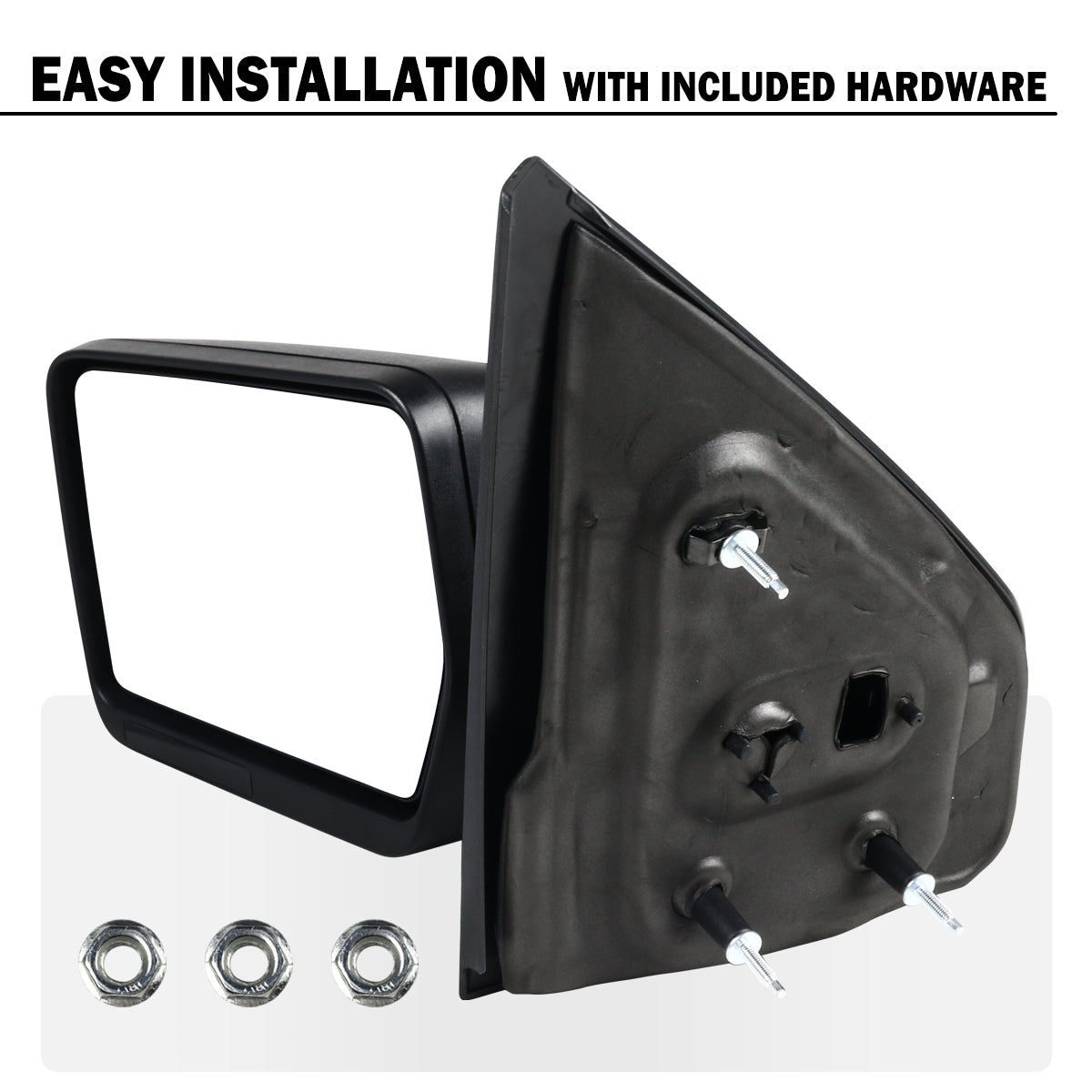 2004-2014 Ford F150 Adjustable Mirror | Right Side | Black