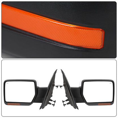 2007-2014 Ford F150 Foldable Side Mirrors Pair | Chrome Caps