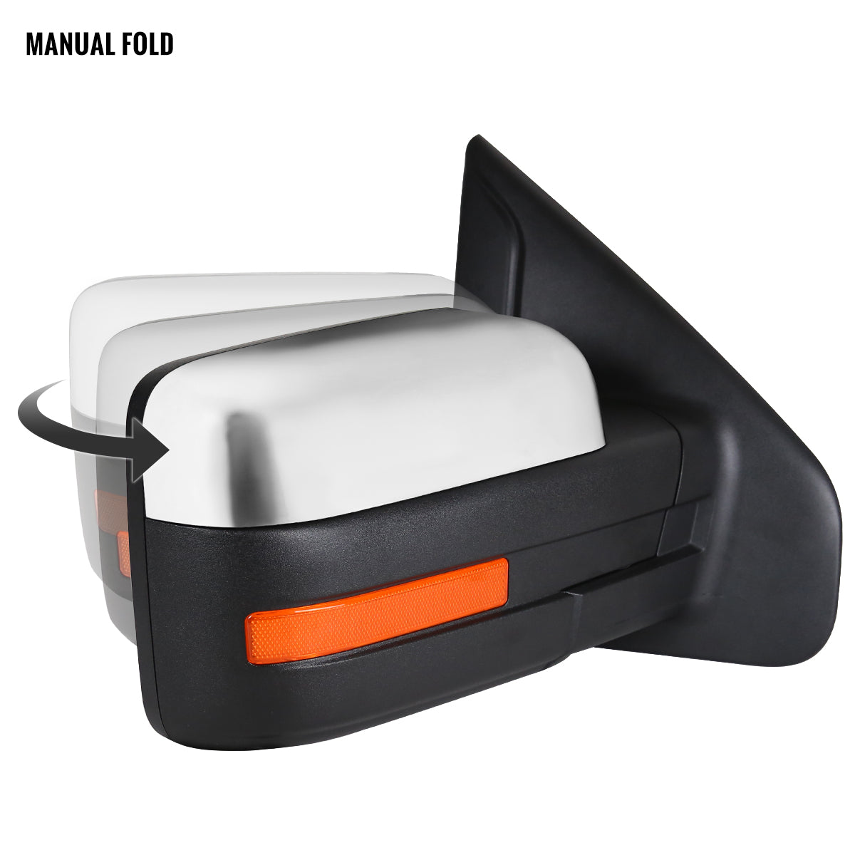2007-2014 Ford F150 Foldable Side Mirror | Right Side | Chrome Caps