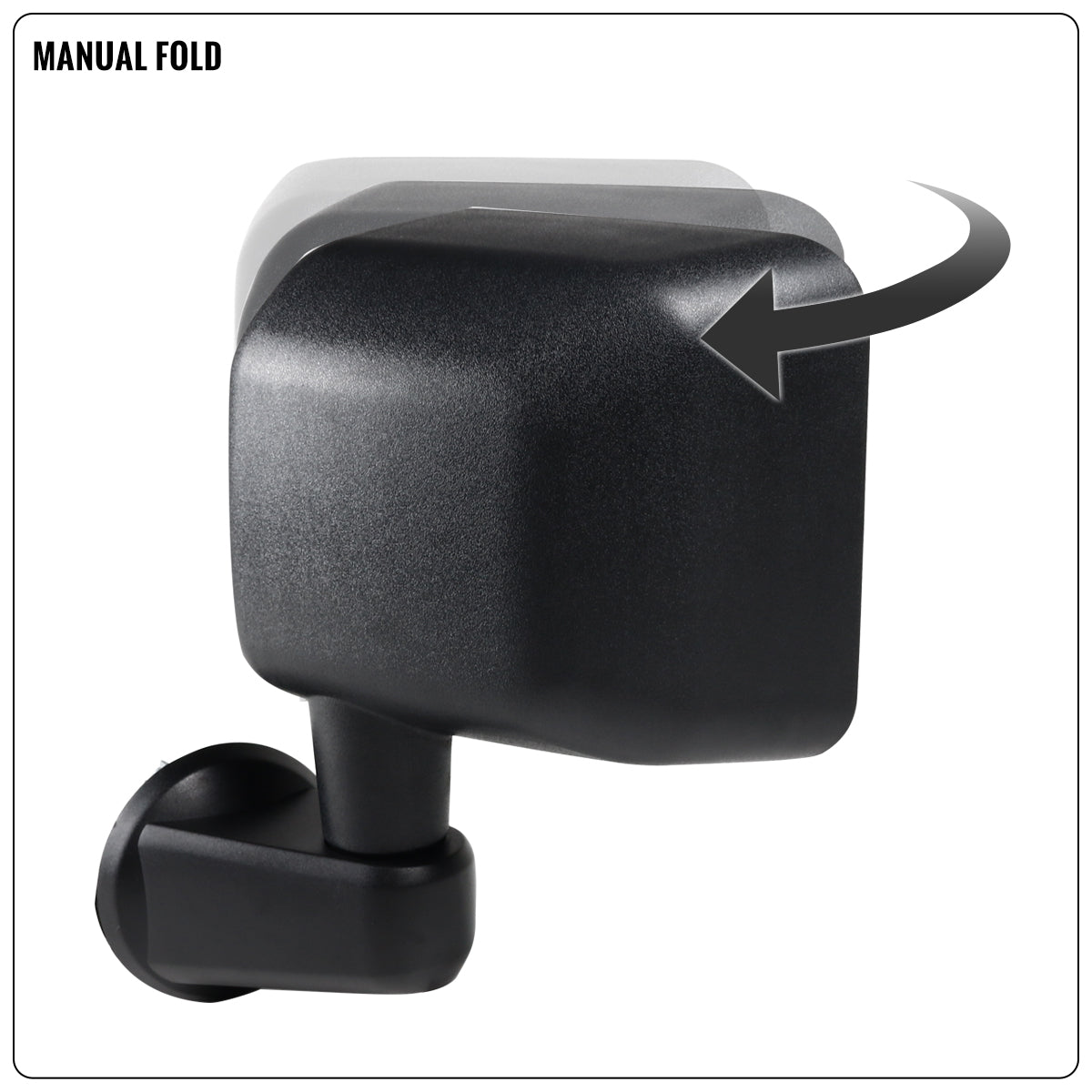 2007-2018 Jeep Wrangler Manual Fold Manually Adjustable Towing Mirrors Pair