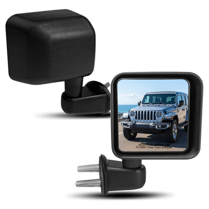 2007-2018 Jeep Wrangler Manual Fold Manually Adjustable Towing Mirrors Pair