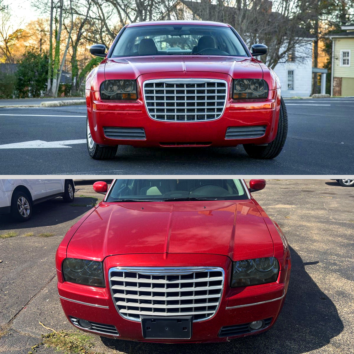 Ronnin - Fits 2005-2010 Chrysler 300 Factory Replacement Halogen Headlights Assembly Pair | Smoke