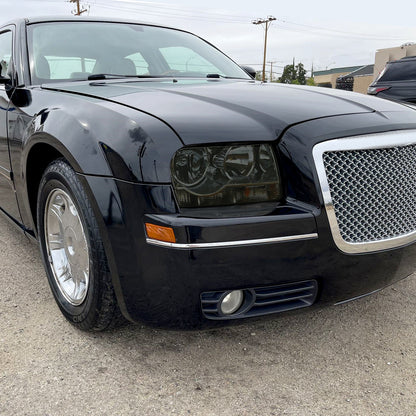 Ronnin - Fits 2005-2010 Chrysler 300 Factory Replacement Halogen Headlights Assembly Pair | Smoke