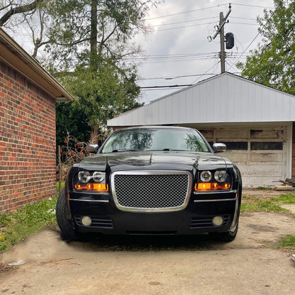 Ronnin - Fits 2005-2010 Chrysler 300 Factory Replacement Halogen Headlights Assembly Pair | Black