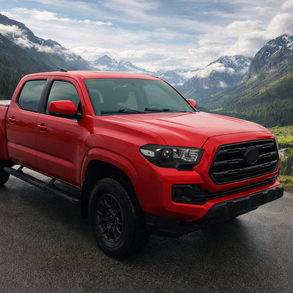 Ronnin - Conjunto de faros delanteros halógenos con proyector de reflector transparente para Toyota Tacoma 2016-2023, par de repuesto | Negro