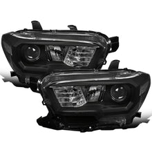Ronnin - Fits 2016-2023 Toyota Tacoma Clear Reflector Halogen Projector Headlights Replacement Assembly Pair | Black