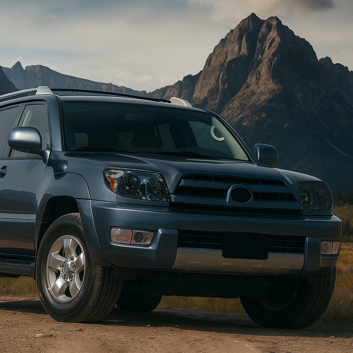 Ronnin - Conjunto de faros de repuesto originales para Toyota 4Runner 2003-2005 | Ahumado