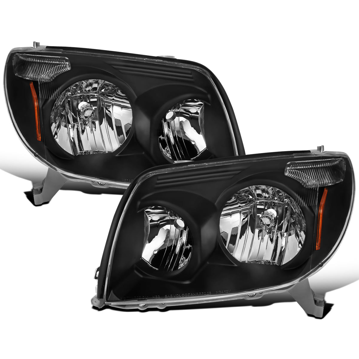 Ronnin - Faros delanteros de repuesto de fábrica para Toyota 4Runner 2003-2005, par, color negro