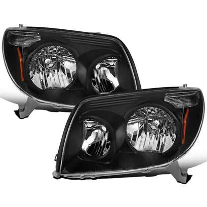 Ronnin - Faros delanteros de repuesto de fábrica para Toyota 4Runner 2003-2005, par, color negro